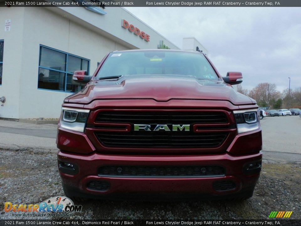 2021 Ram 1500 Laramie Crew Cab 4x4 Delmonico Red Pearl / Black Photo #2