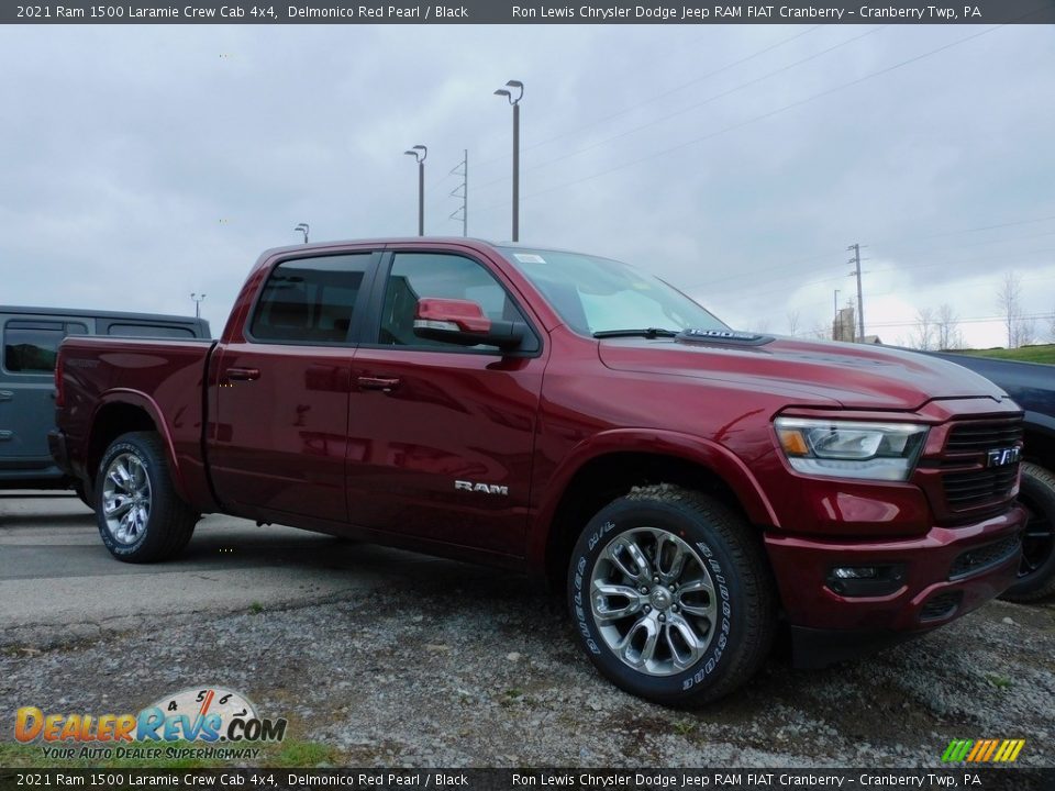 2021 Ram 1500 Laramie Crew Cab 4x4 Delmonico Red Pearl / Black Photo #3