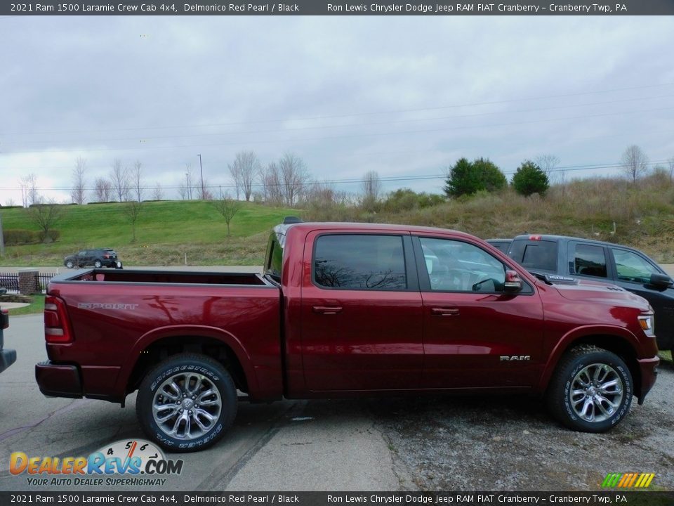 2021 Ram 1500 Laramie Crew Cab 4x4 Delmonico Red Pearl / Black Photo #4