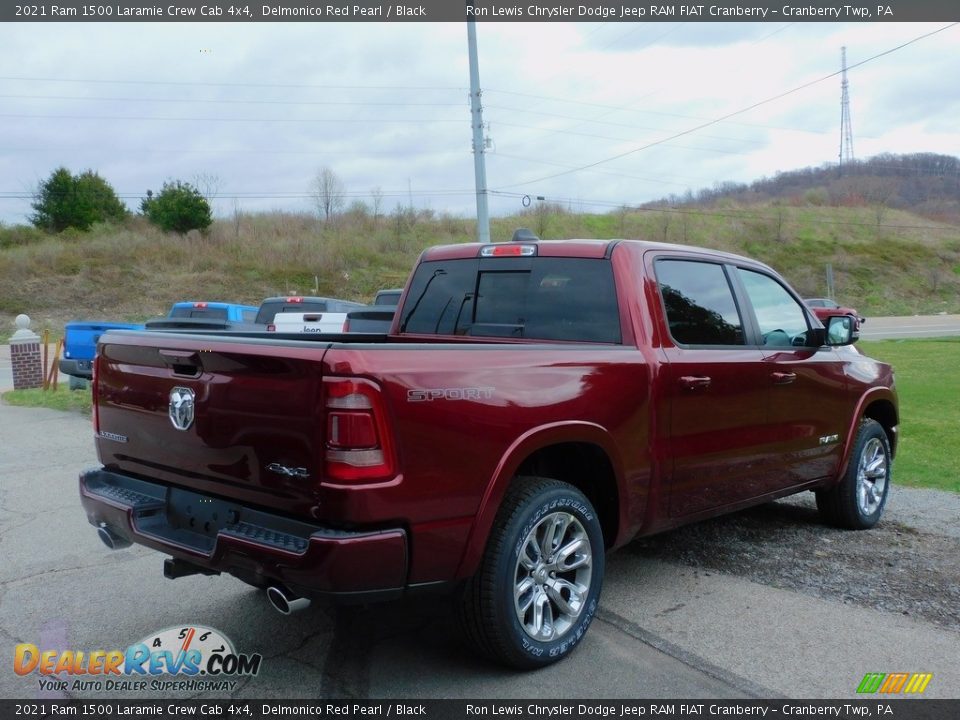 2021 Ram 1500 Laramie Crew Cab 4x4 Delmonico Red Pearl / Black Photo #5