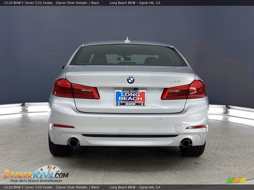 2018 BMW 5 Series 530i Sedan Glacier Silver Metallic / Black Photo #4