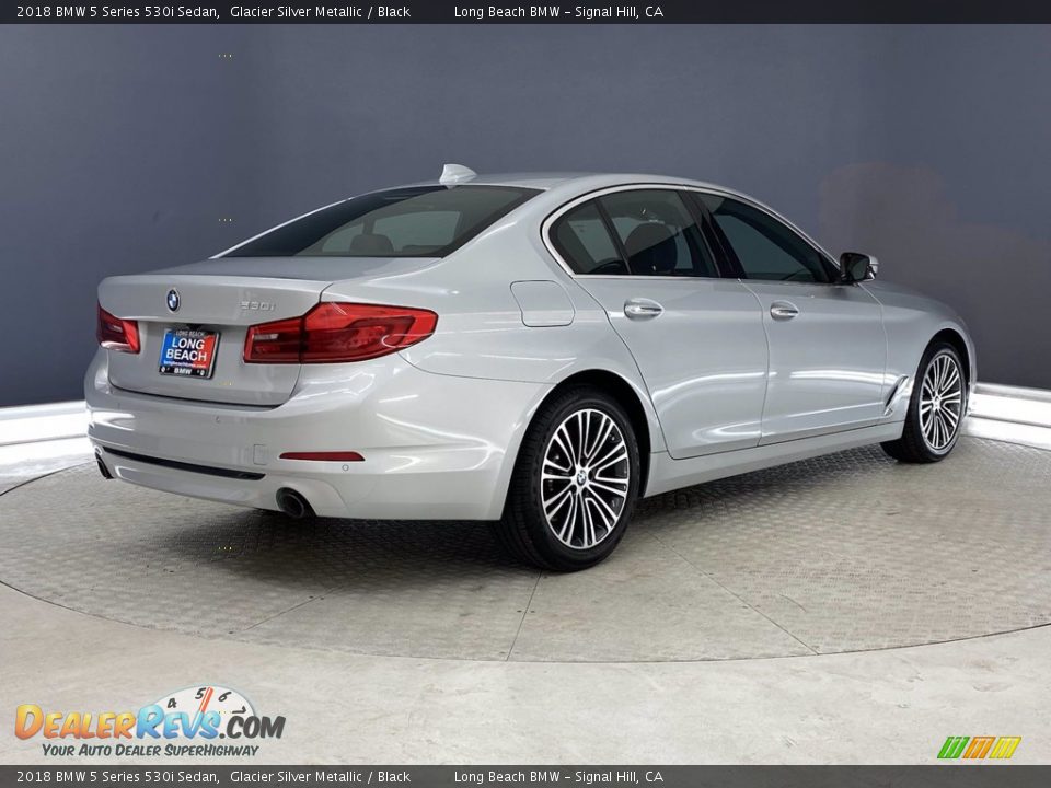 2018 BMW 5 Series 530i Sedan Glacier Silver Metallic / Black Photo #5