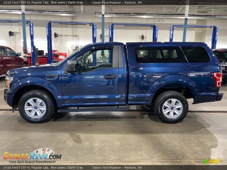 2018 Ford F150 XL Regular Cab Blue Jeans / Earth Gray Photo #9