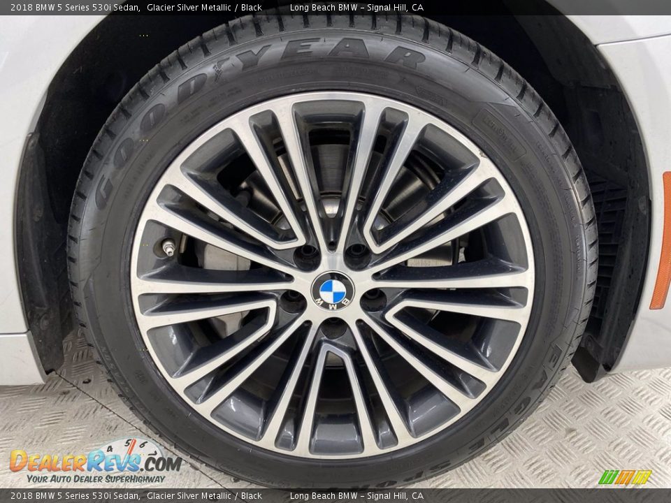 2018 BMW 5 Series 530i Sedan Glacier Silver Metallic / Black Photo #6