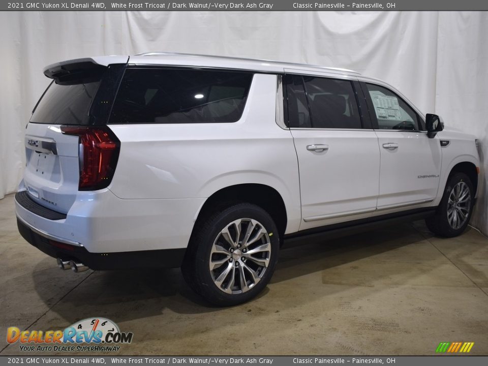 2021 GMC Yukon XL Denali 4WD White Frost Tricoat / Dark Walnut/­Very Dark Ash Gray Photo #2