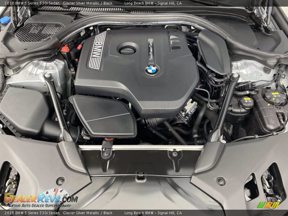 2018 BMW 5 Series 530i Sedan Glacier Silver Metallic / Black Photo #12