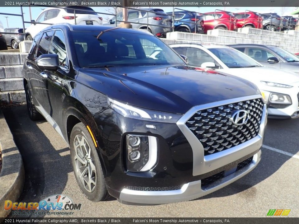 2021 Hyundai Palisade Calligraphy AWD Becketts Black / Black Photo #4