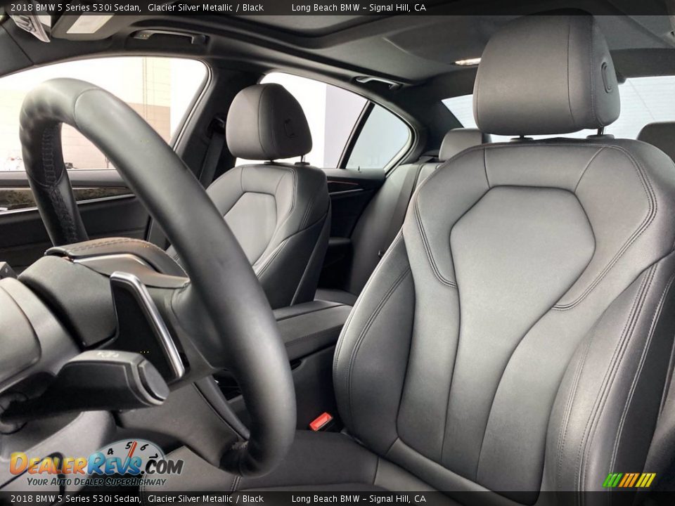 2018 BMW 5 Series 530i Sedan Glacier Silver Metallic / Black Photo #17