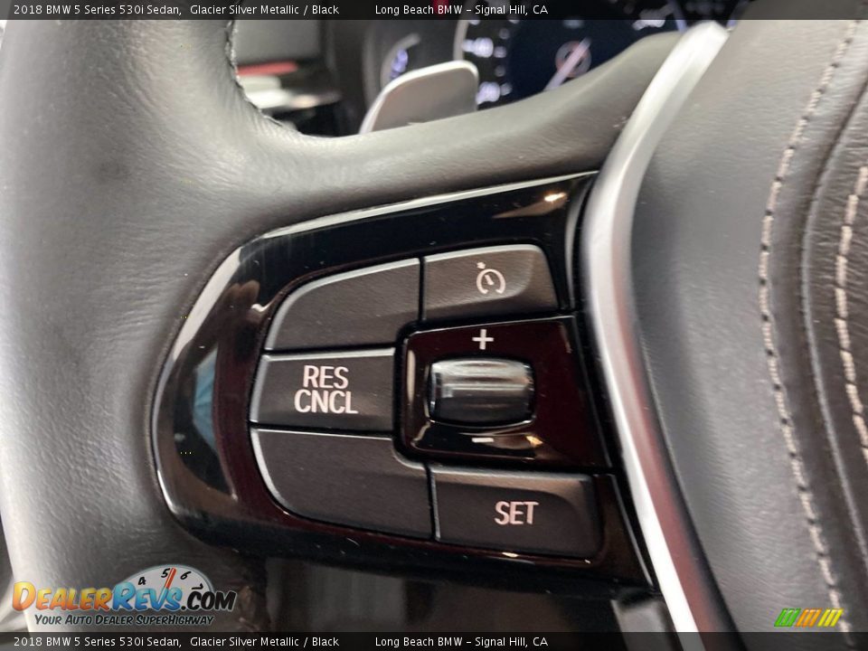 2018 BMW 5 Series 530i Sedan Glacier Silver Metallic / Black Photo #19