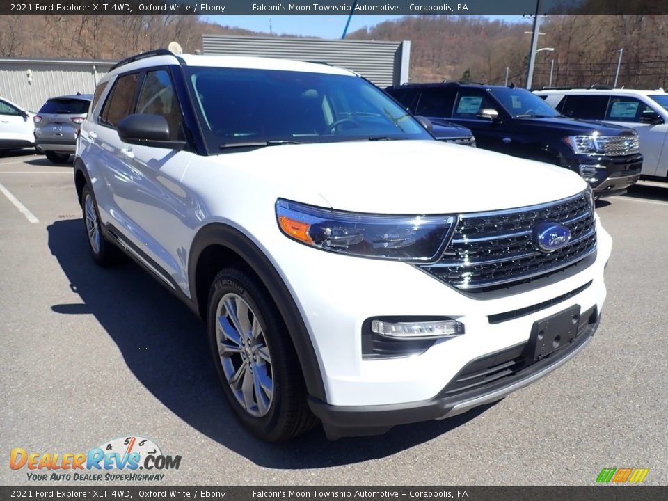 2021 Ford Explorer XLT 4WD Oxford White / Ebony Photo #3