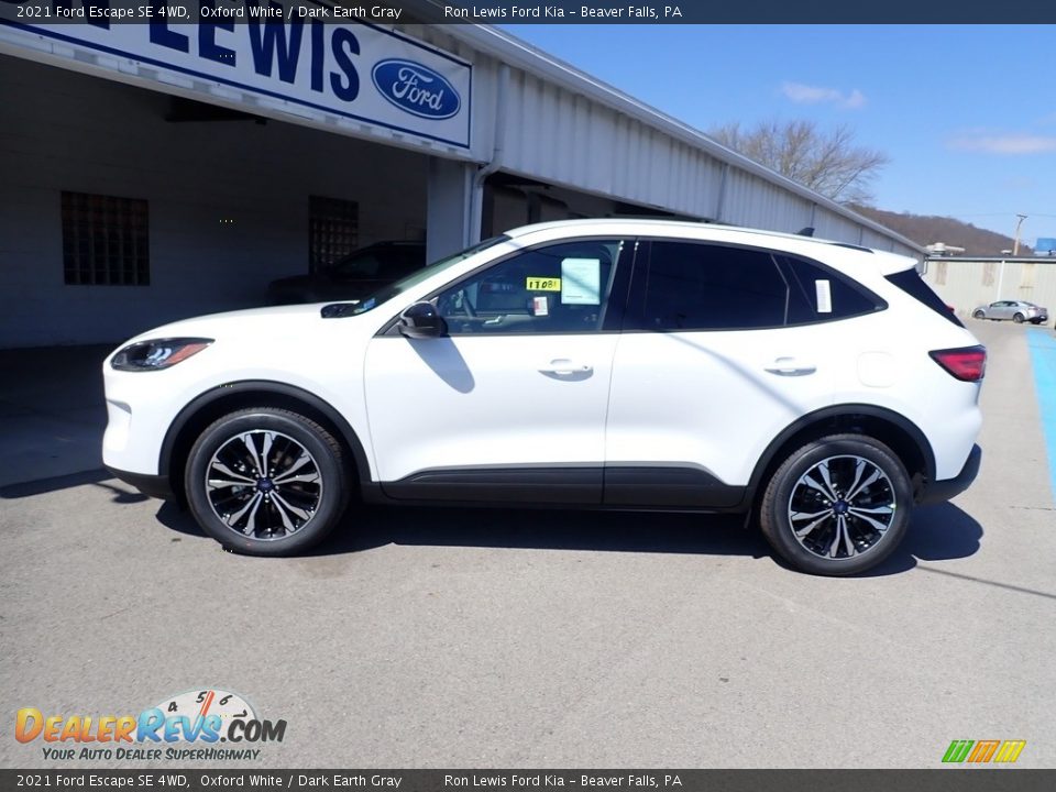 2021 Ford Escape SE 4WD Oxford White / Dark Earth Gray Photo #6
