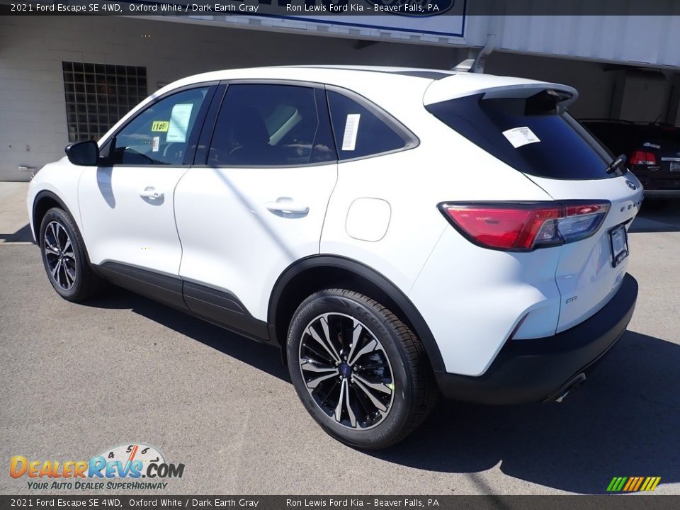 2021 Ford Escape SE 4WD Oxford White / Dark Earth Gray Photo #7
