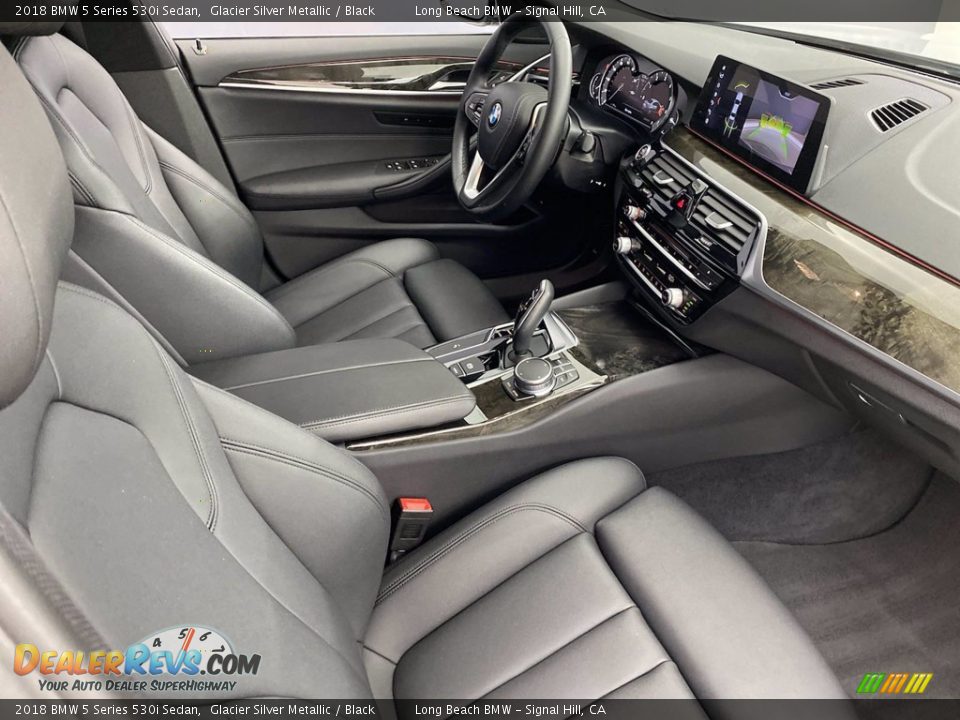2018 BMW 5 Series 530i Sedan Glacier Silver Metallic / Black Photo #33