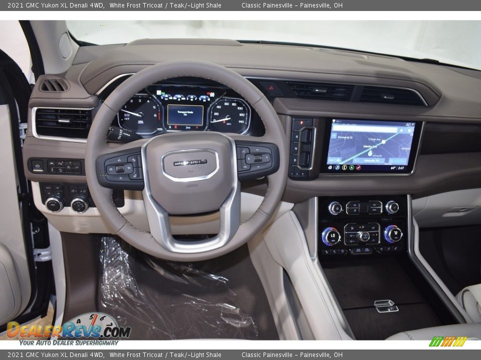 2021 GMC Yukon XL Denali 4WD White Frost Tricoat / Teak/­Light Shale Photo #13