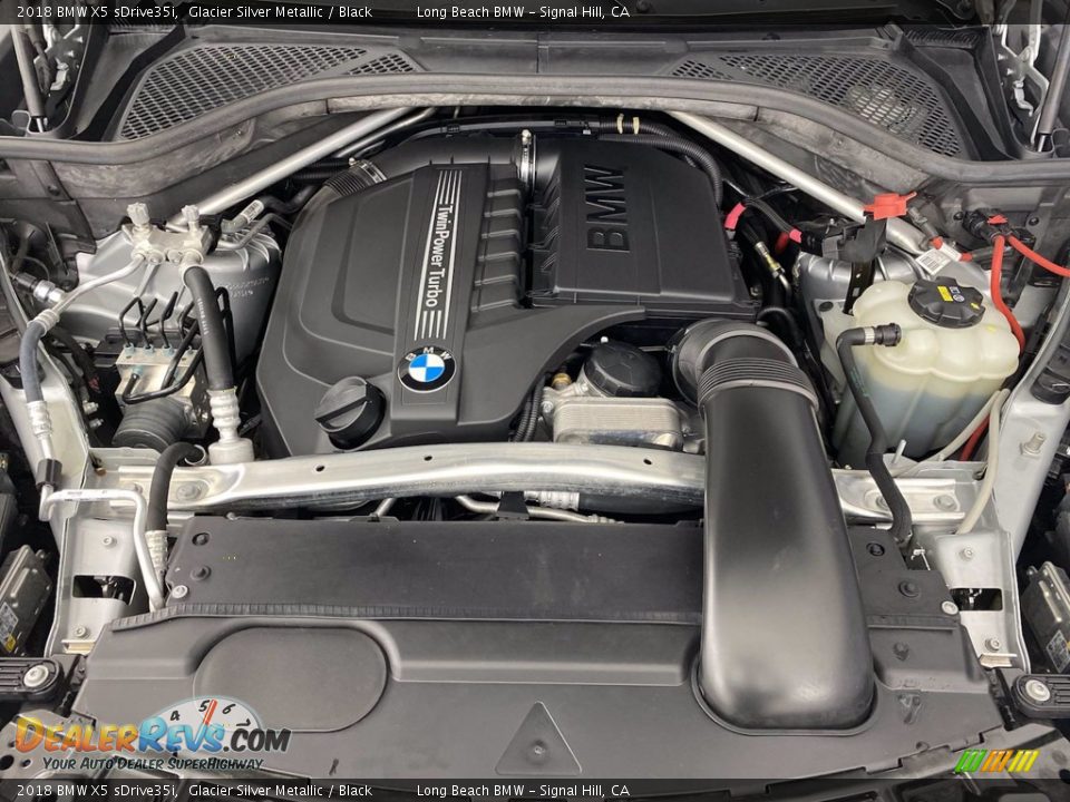 2018 BMW X5 sDrive35i Glacier Silver Metallic / Black Photo #12