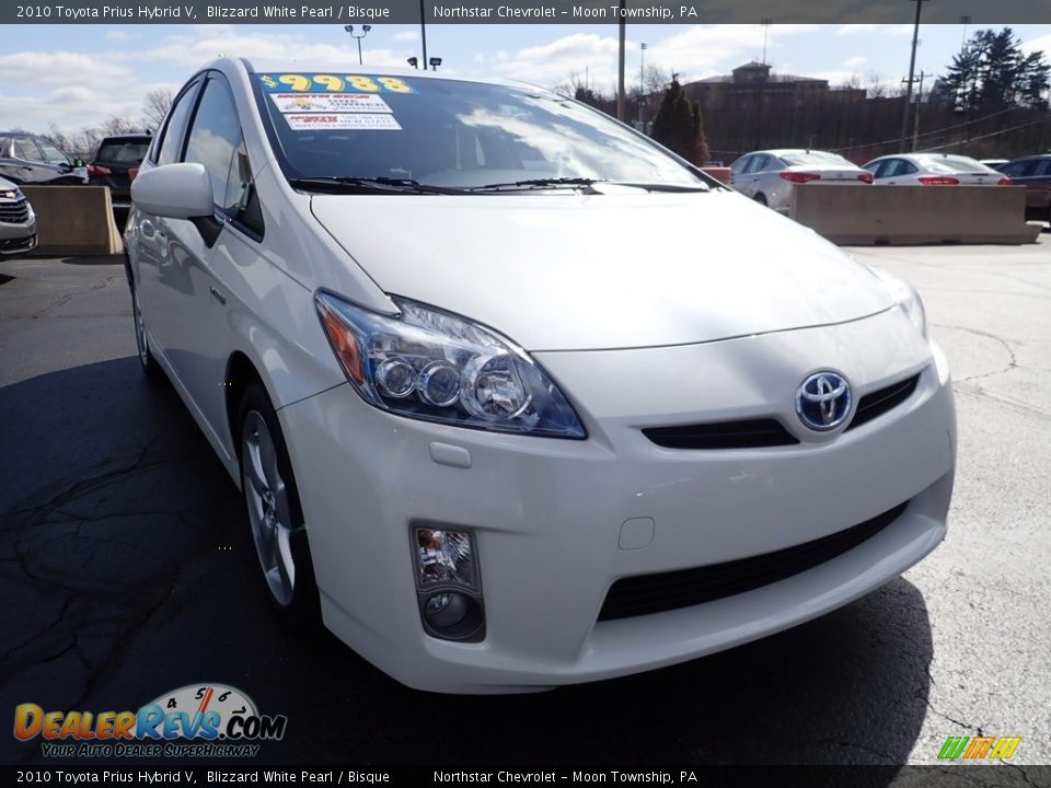 2010 Toyota Prius Hybrid V Blizzard White Pearl / Bisque Photo #12