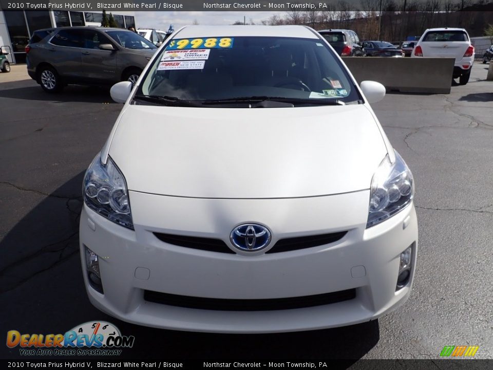 2010 Toyota Prius Hybrid V Blizzard White Pearl / Bisque Photo #13