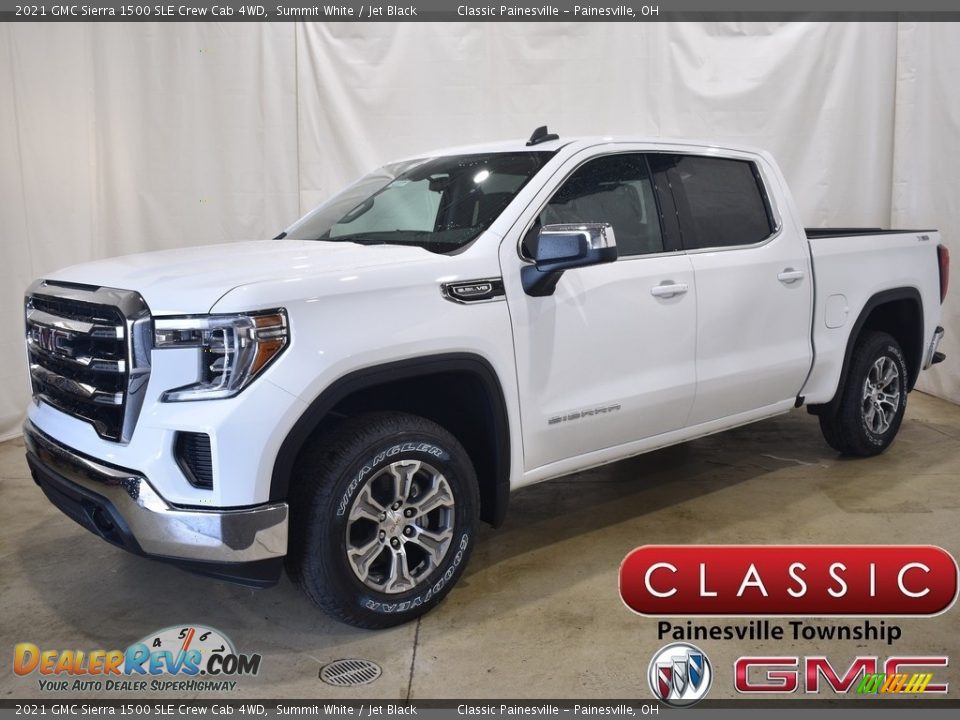 2021 GMC Sierra 1500 SLE Crew Cab 4WD Summit White / Jet Black Photo #1