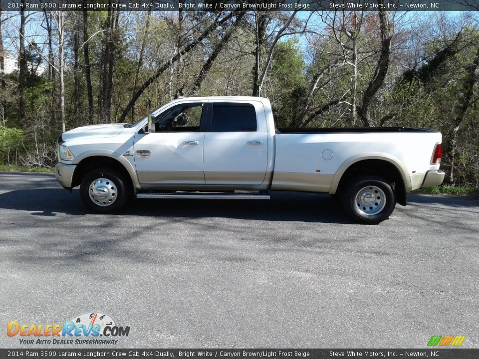 Bright White 2014 Ram 3500 Laramie Longhorn Crew Cab 4x4 Dually Photo #21