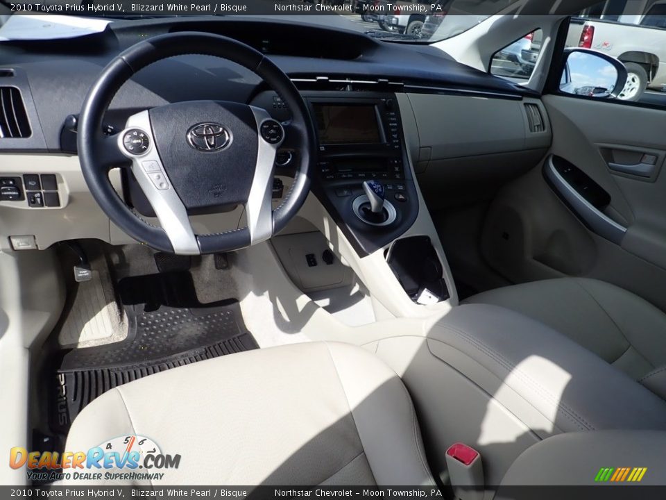 2010 Toyota Prius Hybrid V Blizzard White Pearl / Bisque Photo #22