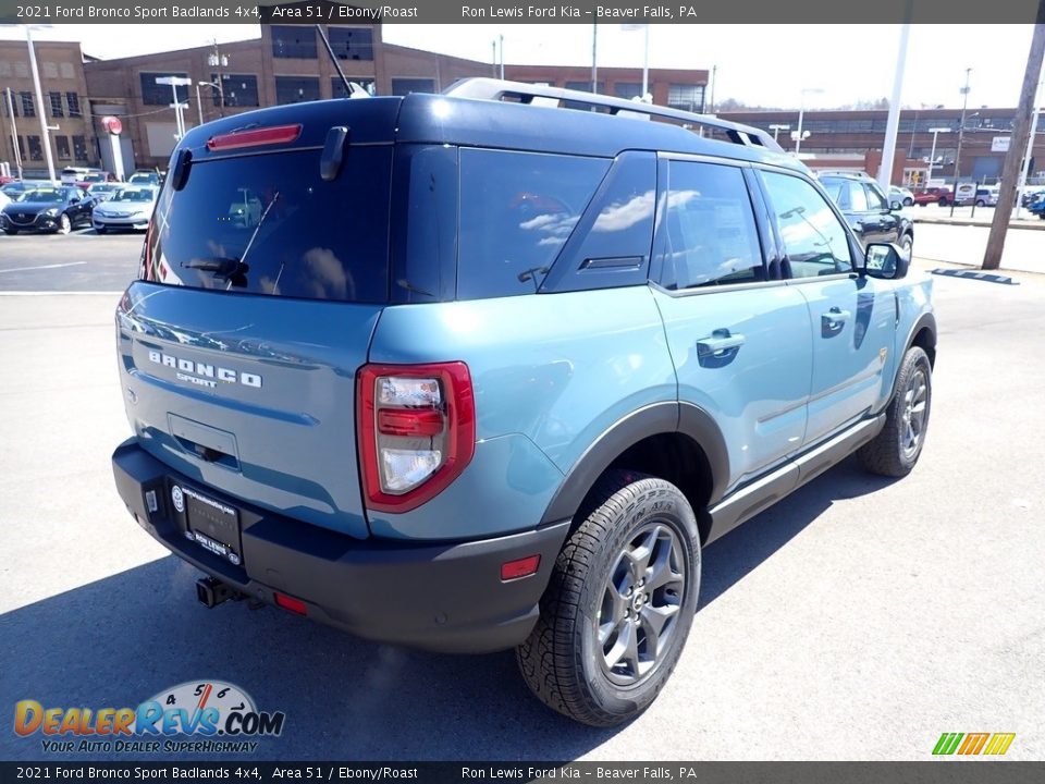 2021 Ford Bronco Sport Badlands 4x4 Area 51 / Ebony/Roast Photo #2