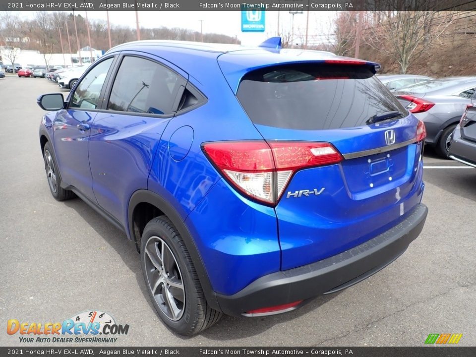 2021 Honda HR-V EX-L AWD Aegean Blue Metallic / Black Photo #3