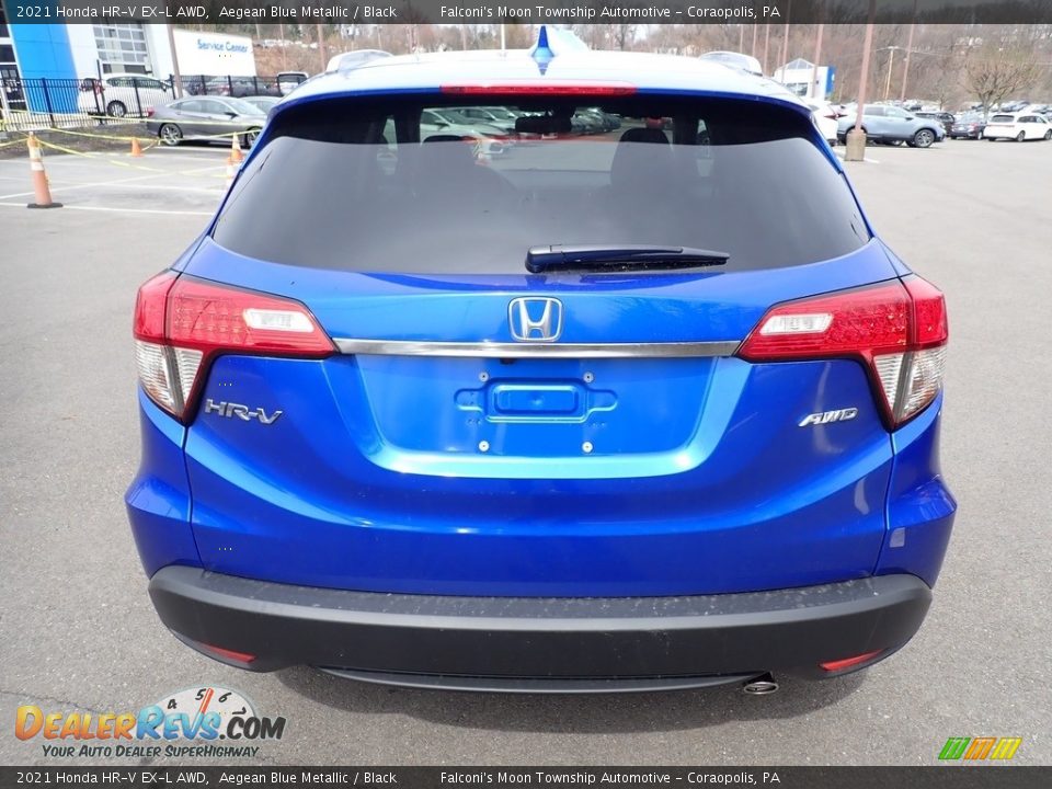 2021 Honda HR-V EX-L AWD Aegean Blue Metallic / Black Photo #4