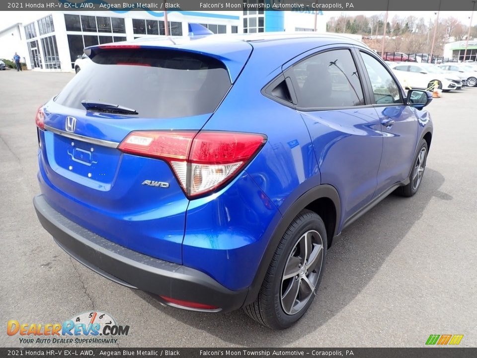 2021 Honda HR-V EX-L AWD Aegean Blue Metallic / Black Photo #5