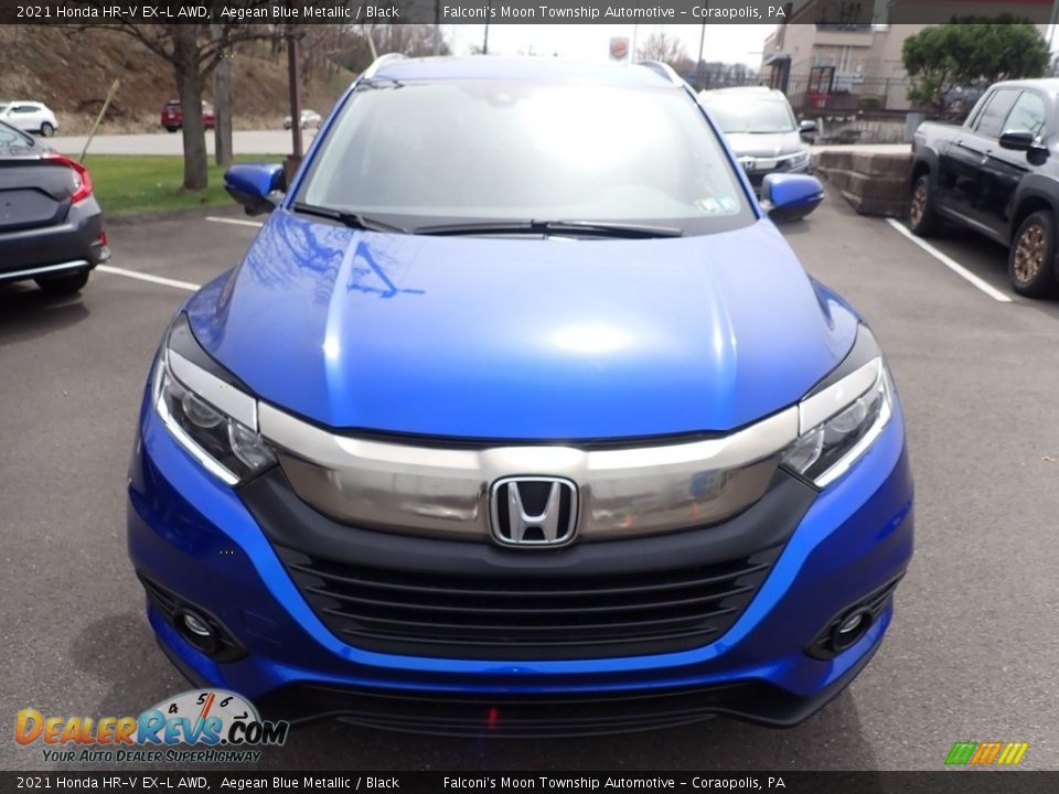 2021 Honda HR-V EX-L AWD Aegean Blue Metallic / Black Photo #7