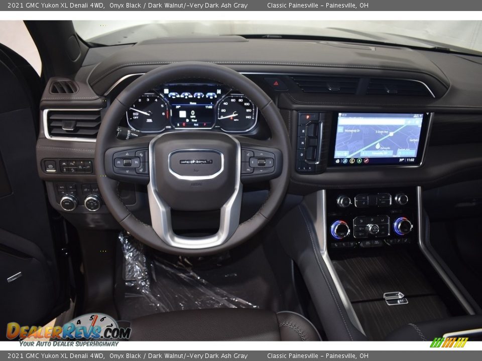 2021 GMC Yukon XL Denali 4WD Onyx Black / Dark Walnut/­Very Dark Ash Gray Photo #13