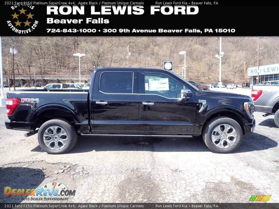2021 Ford F150 Platinum SuperCrew 4x4 Agate Black / Platinum Unique Carmelo Photo #1