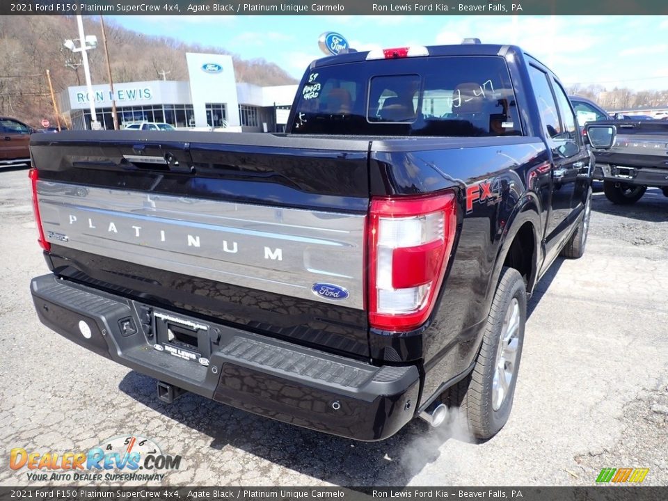2021 Ford F150 Platinum SuperCrew 4x4 Agate Black / Platinum Unique Carmelo Photo #2