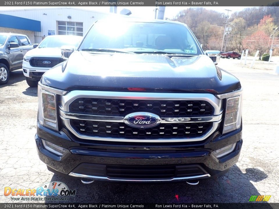 2021 Ford F150 Platinum SuperCrew 4x4 Agate Black / Platinum Unique Carmelo Photo #4