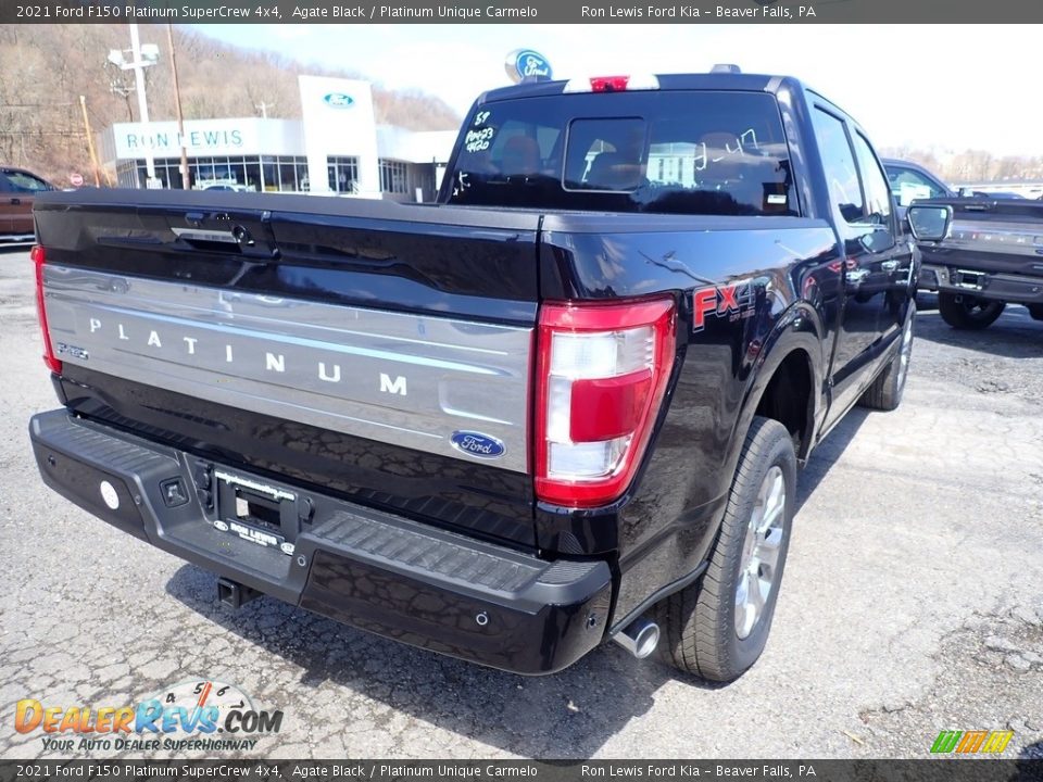 2021 Ford F150 Platinum SuperCrew 4x4 Agate Black / Platinum Unique Carmelo Photo #9