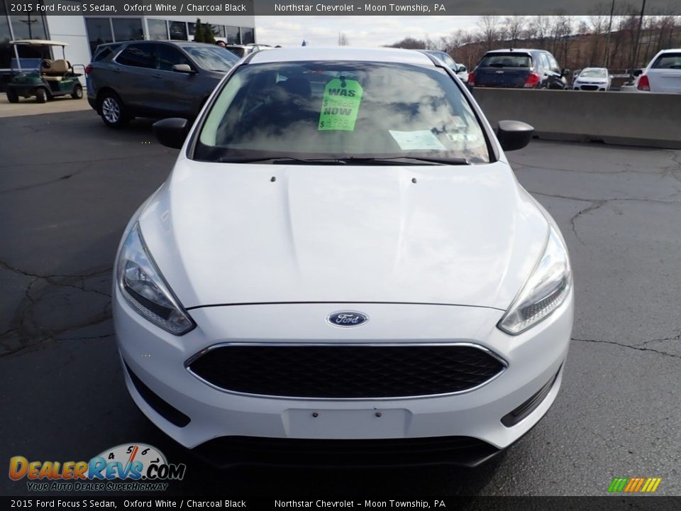 2015 Ford Focus S Sedan Oxford White / Charcoal Black Photo #13