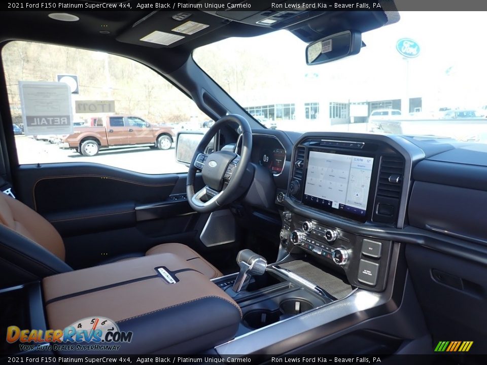 2021 Ford F150 Platinum SuperCrew 4x4 Agate Black / Platinum Unique Carmelo Photo #13