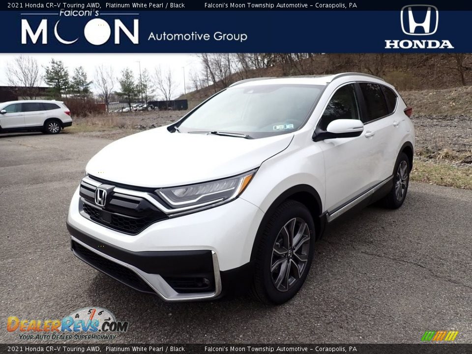 2021 Honda CR-V Touring AWD Platinum White Pearl / Black Photo #1