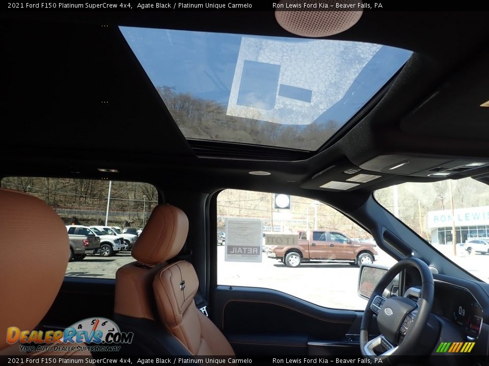 2021 Ford F150 Platinum SuperCrew 4x4 Agate Black / Platinum Unique Carmelo Photo #14