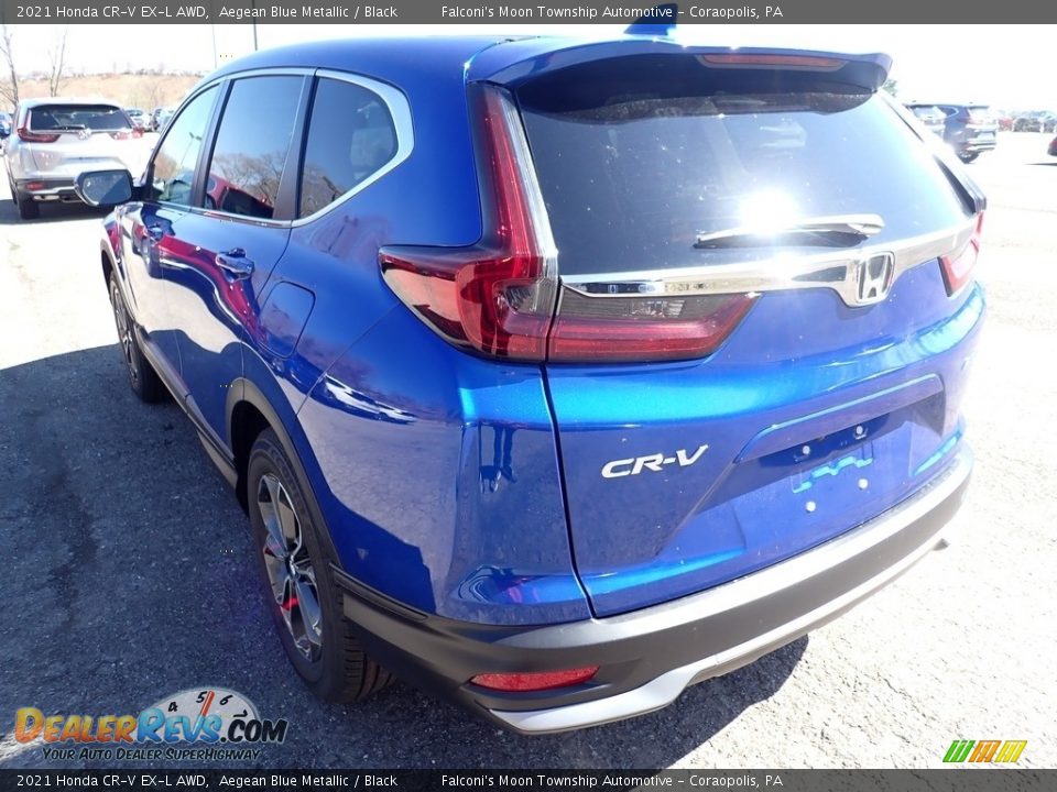 2021 Honda CR-V EX-L AWD Aegean Blue Metallic / Black Photo #2