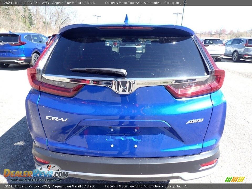 2021 Honda CR-V EX-L AWD Aegean Blue Metallic / Black Photo #3