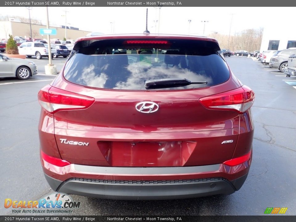 2017 Hyundai Tucson SE AWD Ruby Wine / Beige Photo #6