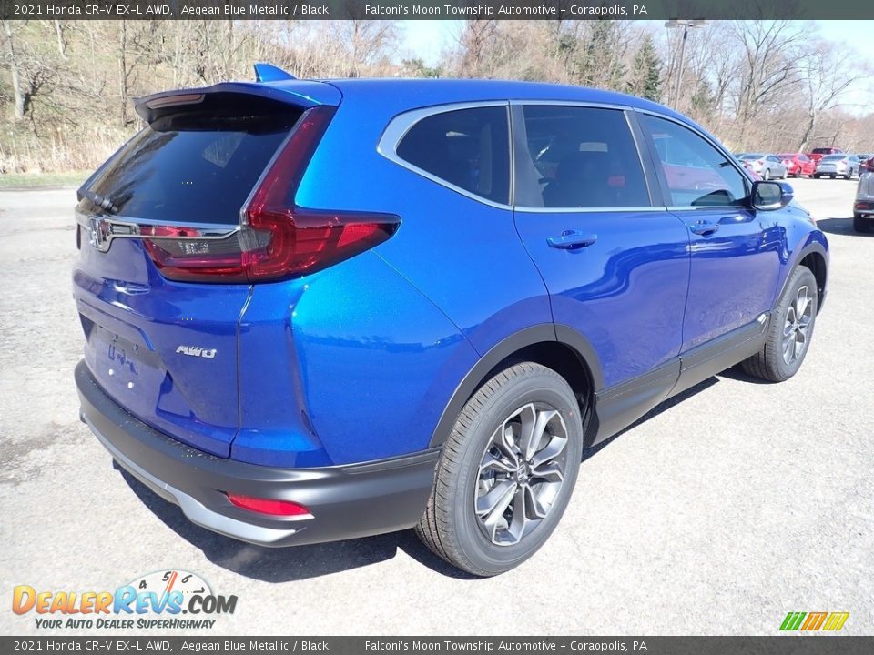 2021 Honda CR-V EX-L AWD Aegean Blue Metallic / Black Photo #4