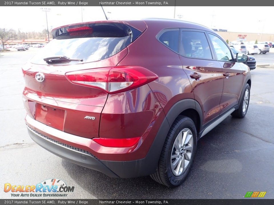 2017 Hyundai Tucson SE AWD Ruby Wine / Beige Photo #8