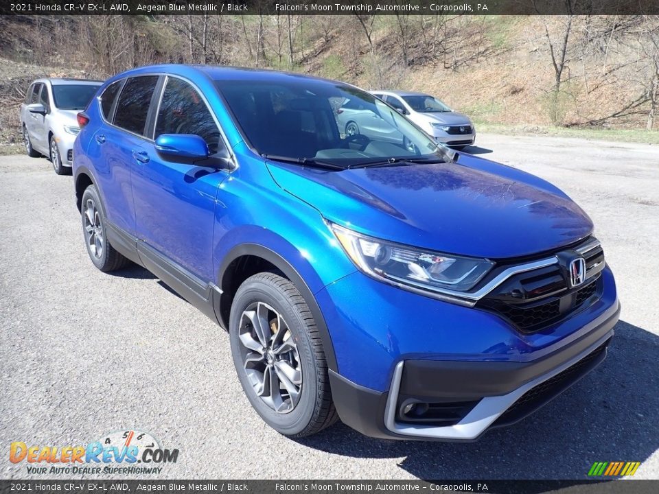 2021 Honda CR-V EX-L AWD Aegean Blue Metallic / Black Photo #5