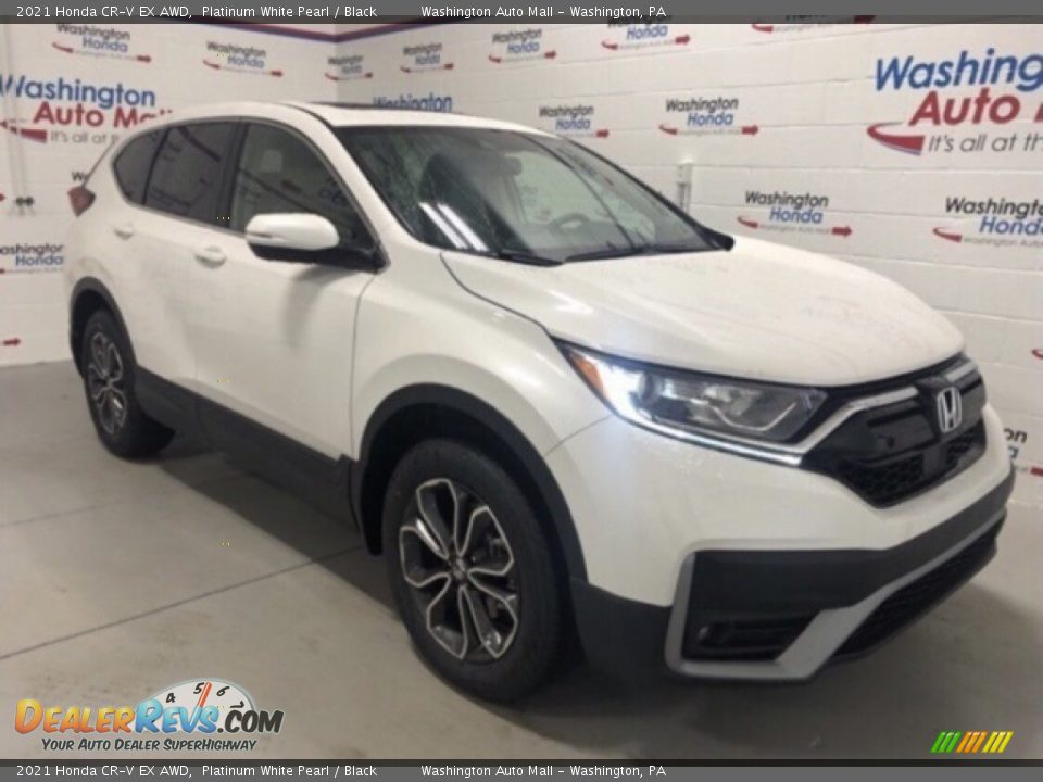 2021 Honda CR-V EX AWD Platinum White Pearl / Black Photo #1