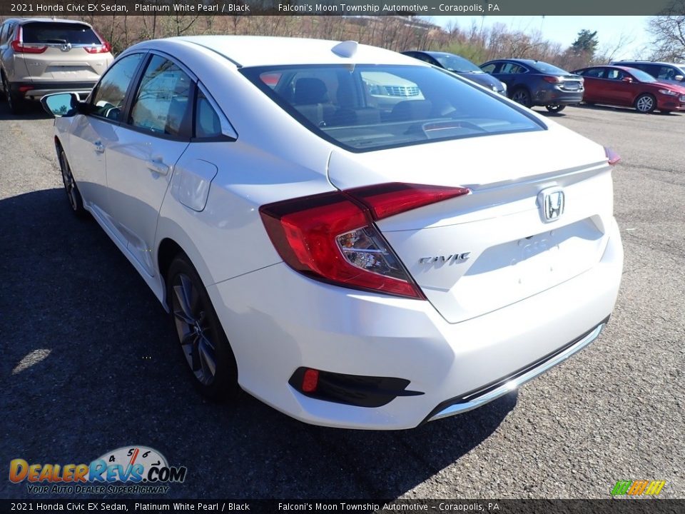 2021 Honda Civic EX Sedan Platinum White Pearl / Black Photo #2