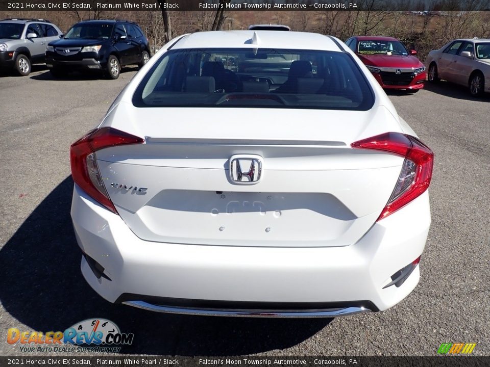 2021 Honda Civic EX Sedan Platinum White Pearl / Black Photo #3