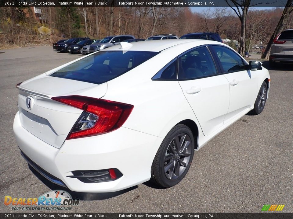 2021 Honda Civic EX Sedan Platinum White Pearl / Black Photo #4