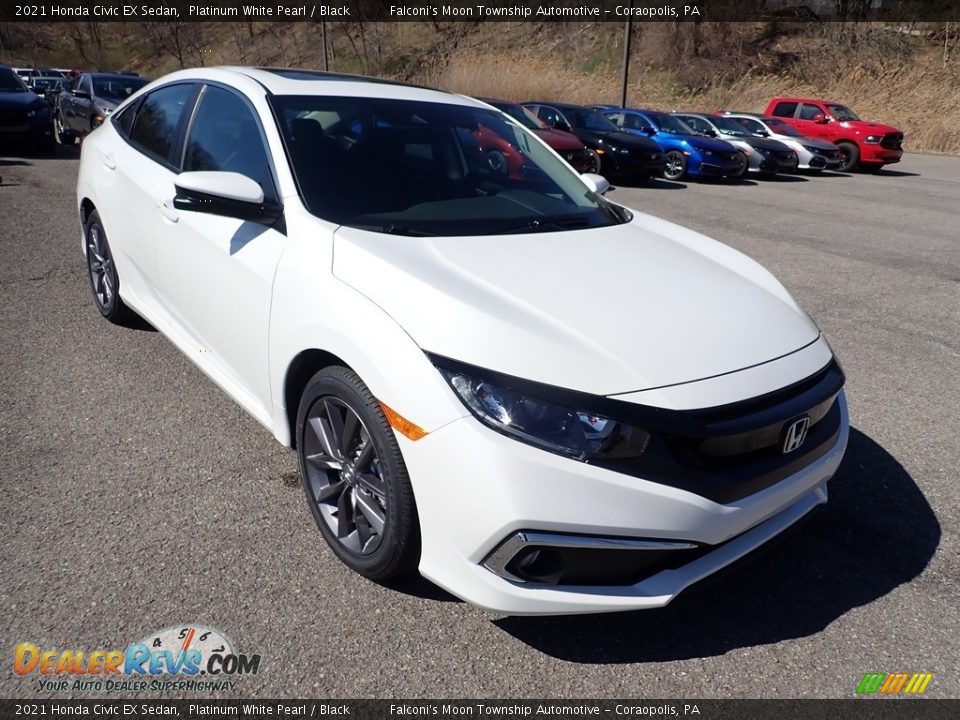 2021 Honda Civic EX Sedan Platinum White Pearl / Black Photo #5