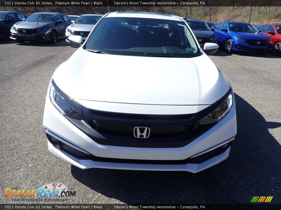 2021 Honda Civic EX Sedan Platinum White Pearl / Black Photo #6